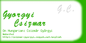 gyorgyi csizmar business card