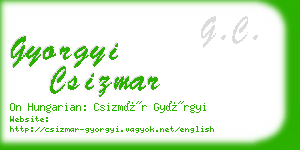 gyorgyi csizmar business card